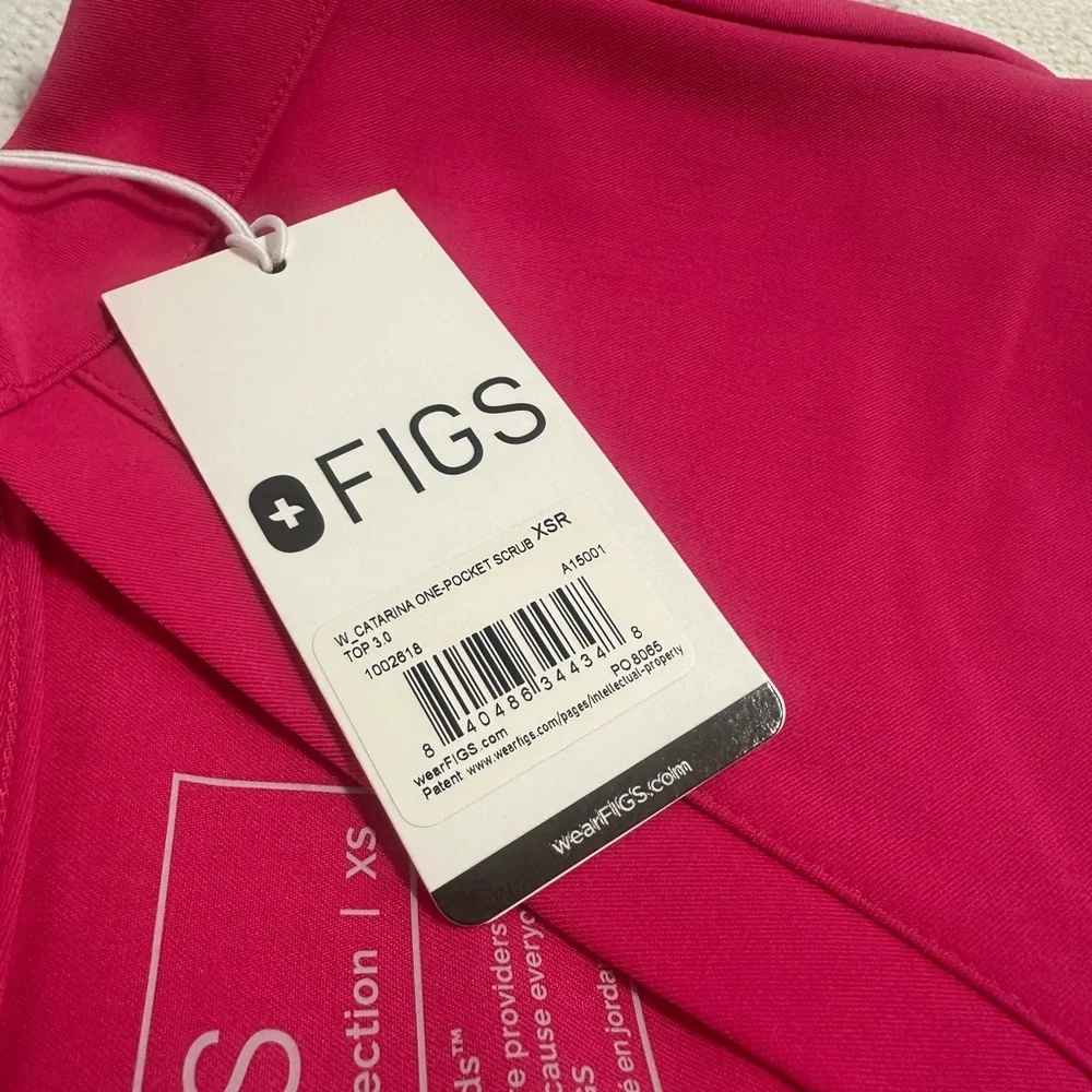 NWT Figs Women's Shocking Pink Scrub Set in Size XS - Picture 16 of 16